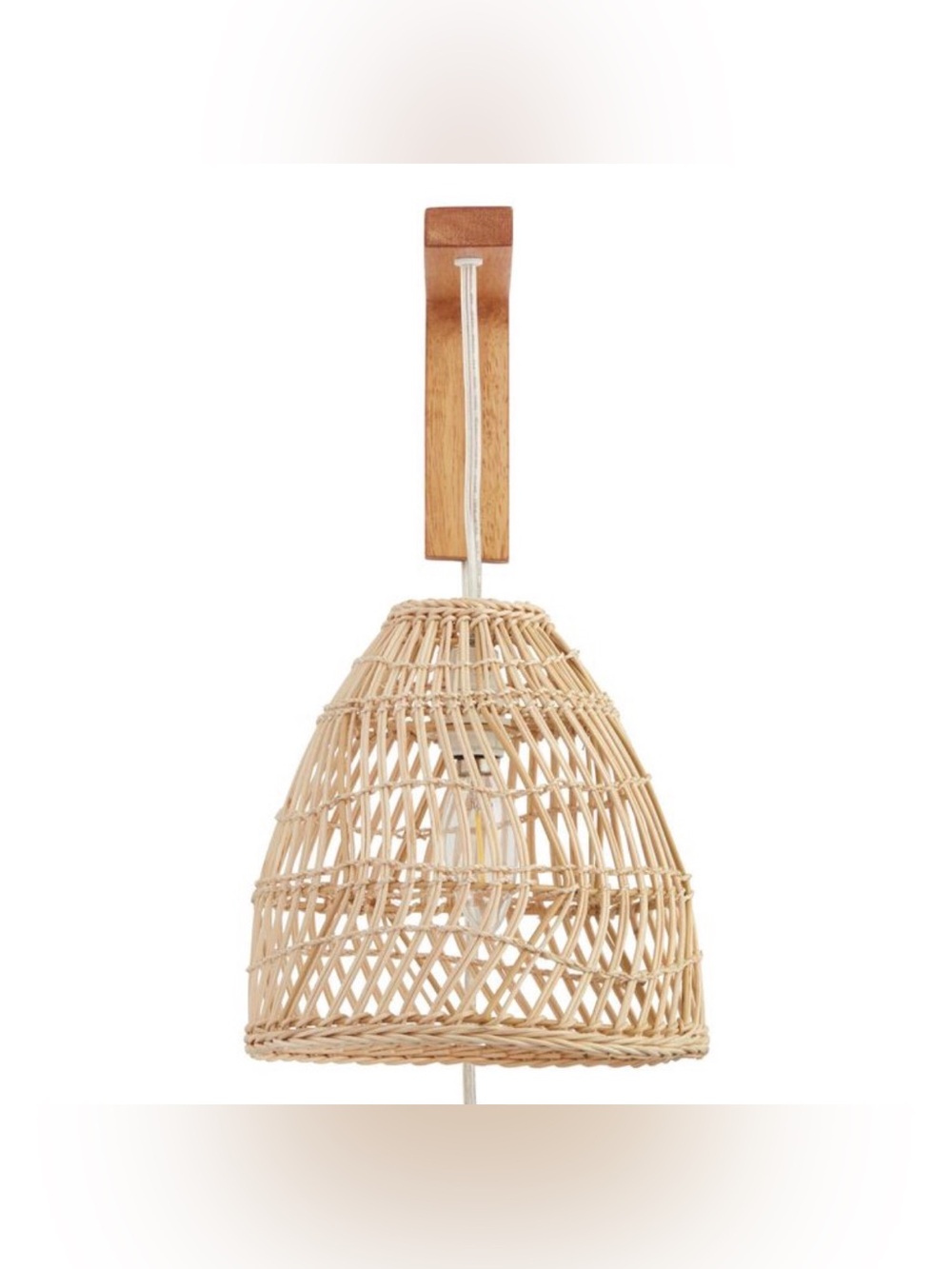 Cost Plus World Market Bamboo Bell Sconce - Natural Brown